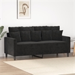 Vidaxl Metal 2-Seater Sofa in Black Velvet