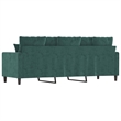 Vidaxl Metal 3-Seater Sofa in Dark Green Polyester