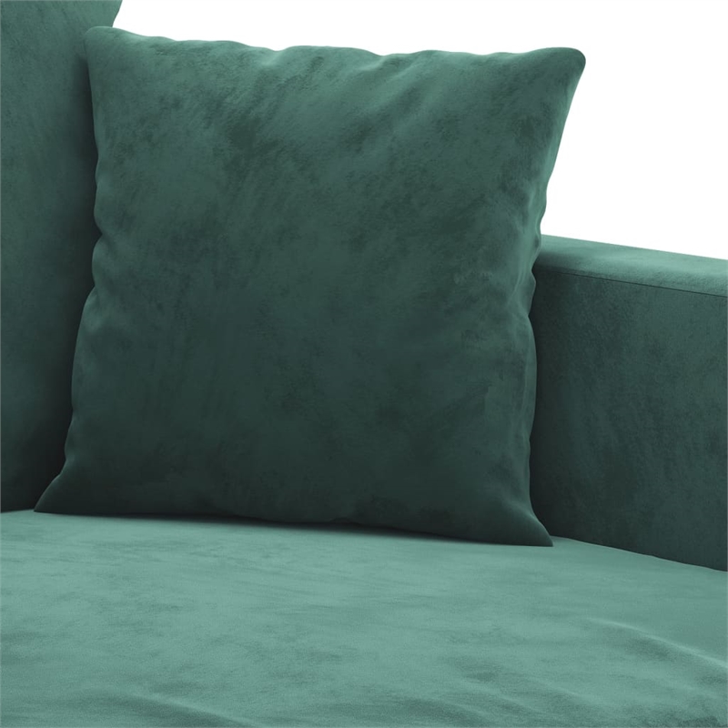 Vidaxl Metal 3-Seater Sofa in Dark Green Polyester