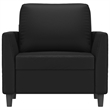 Vidaxl Single Sofa Chair in Black Faux Leather