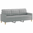 Vidaxl Metal 3-Seater Sofa in Light Grey Fabric