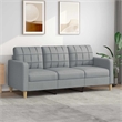 Vidaxl Metal 3-Seater Sofa in Light Grey Fabric