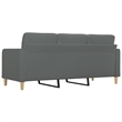 Vidaxl Metal 3-Seater Sofa Dark Grey Fabric