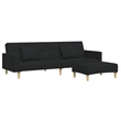 Vidaxl Sofa Bed in Black Polyester Fabric