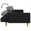 Vidaxl Sofa Bed in Black Polyester Fabric