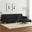 Vidaxl Sofa Bed in Black Polyester Fabric