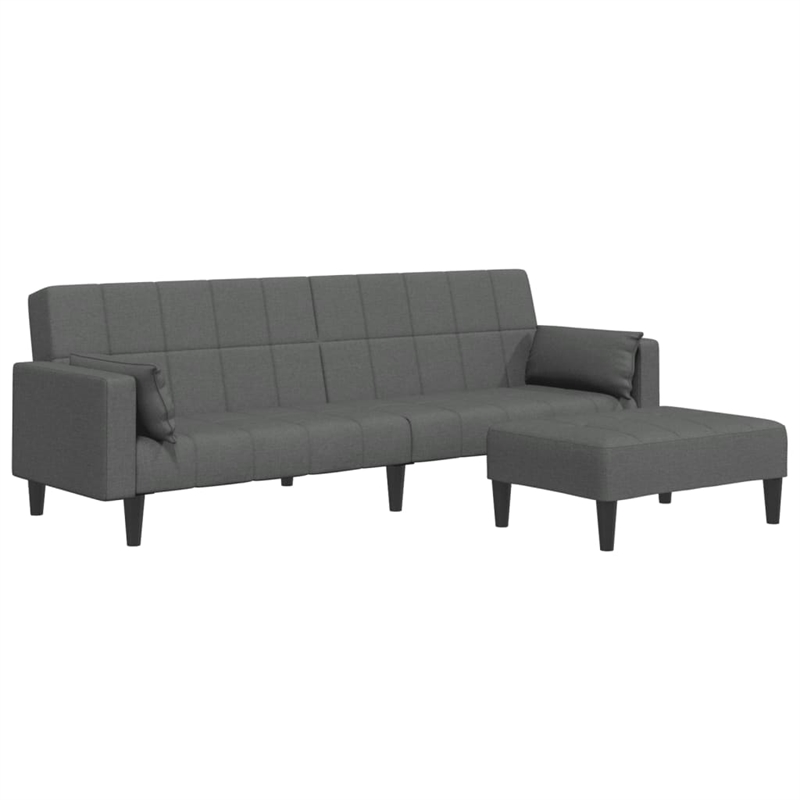 Vidaxl 2-Seater Sofa Bed in Dark Grey Polyester