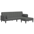 Vidaxl 2-Seater Sofa Bed in Dark Grey Polyester