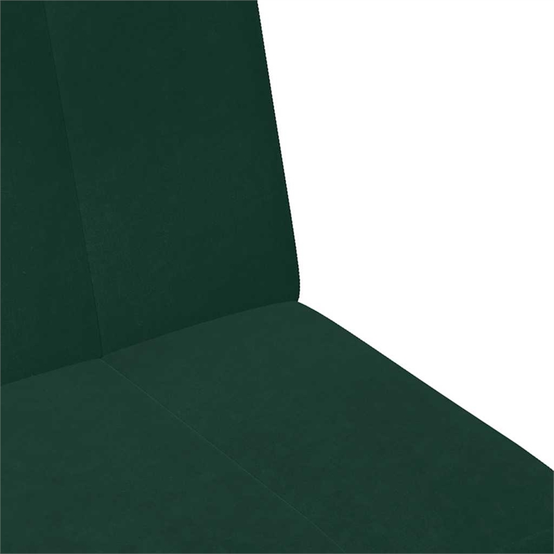 Vidaxl Two-Seater Sofa Bed in Dark Green Polyester Velvet