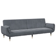 Vidaxl 2-Seater Sofa Bed in Dark Gray Polyester Velvet