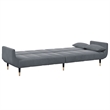 Vidaxl 2-Seater Sofa Bed in Dark Gray Polyester Velvet