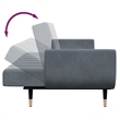 Vidaxl 2-Seater Sofa Bed in Dark Gray Polyester Velvet