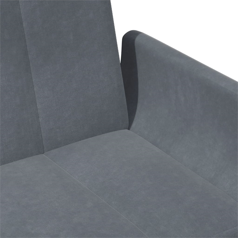 Vidaxl 2-Seater Sofa Bed in Dark Gray Polyester Velvet