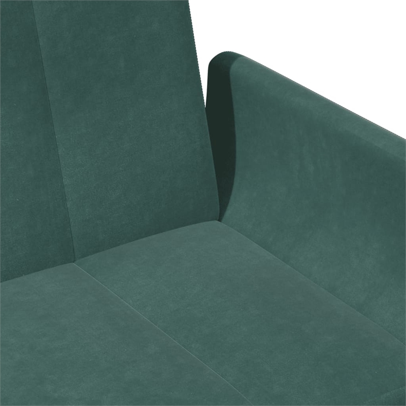 Vidaxl Standard Sofa Bed in Dark Green Velvet