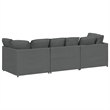 Vidaxl Oversized Modular Sofa in Dark Grey Fabric Upholstery