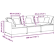 Vidaxl Oversized Modular Sofa in Dark Grey Fabric Upholstery