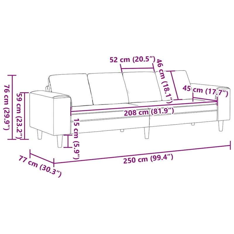 Vidaxl Sofa Set in Dark Gray Fabric