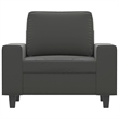 Vidaxl Single Sofa Chair in Dark Gray Microfiber Fabric