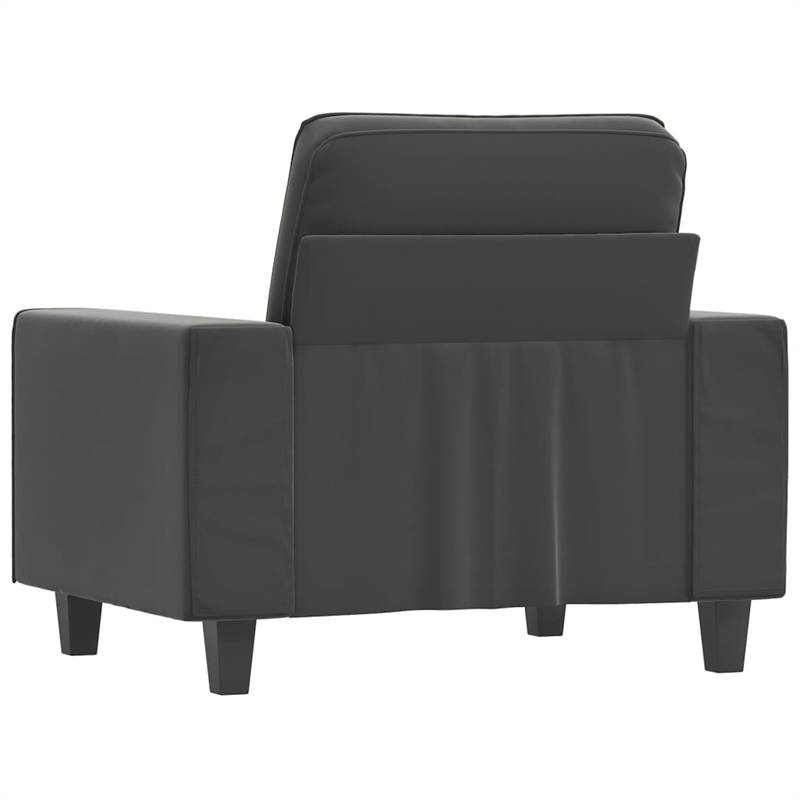 Vidaxl Single Sofa Chair in Dark Gray Microfiber Fabric