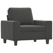 Vidaxl Single Sofa Chair in Dark Gray Microfiber Fabric