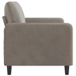 Vidaxl Metal 2-Seater Sofa in Light Gray Polyester Velvet