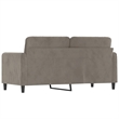 Vidaxl Metal 2-Seater Sofa in Light Gray Polyester Velvet