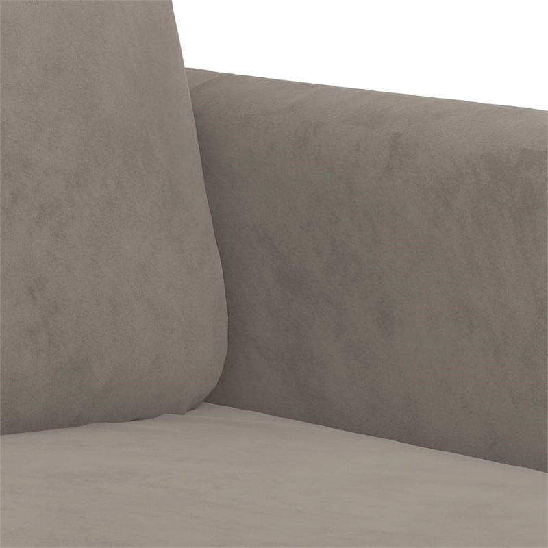 Vidaxl Metal 2-Seater Sofa in Light Gray Polyester Velvet