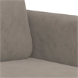 Vidaxl Metal 2-Seater Sofa in Light Gray Polyester Velvet