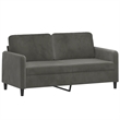 Vidaxl Metal 2-Seater Sofa in Dark Grey Polyester Velvet