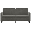 Vidaxl Metal 2-Seater Sofa in Dark Grey Polyester Velvet