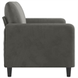Vidaxl Metal 2-Seater Sofa in Dark Grey Polyester Velvet