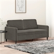 Vidaxl Metal 2-Seater Sofa in Dark Grey Polyester Velvet
