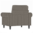 Vidaxl Single Sofa Chair in Light Gray Polyester Velvet Plywood