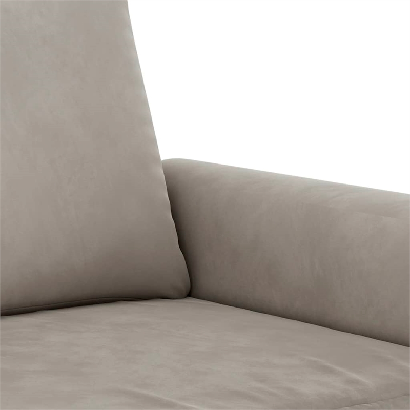 Vidaxl Single Sofa Chair in Light Gray Polyester Velvet Plywood