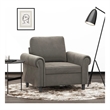 Vidaxl Single Sofa Chair in Light Gray Polyester Velvet Plywood