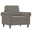 Vidaxl Single Sofa Chair in Light Gray Polyester Velvet Plywood