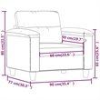 Vidaxl Single Sofa Chair in Light Gray Microfiber