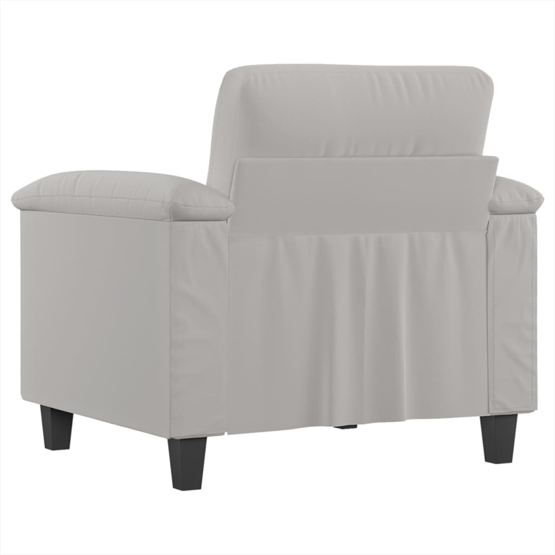 Vidaxl Single Sofa Chair in Light Gray Microfiber