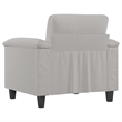 Vidaxl Single Sofa Chair in Light Gray Microfiber