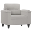 Vidaxl Single Sofa Chair in Light Gray Microfiber