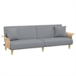 Vidaxl Standard Sleeper Sofa Bed in Light Gray Fabric