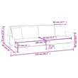Vidaxl Standard Sleeper Sofa Bed in Light Gray Fabric