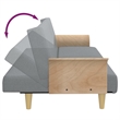 Vidaxl Standard Sleeper Sofa Bed in Light Gray Fabric