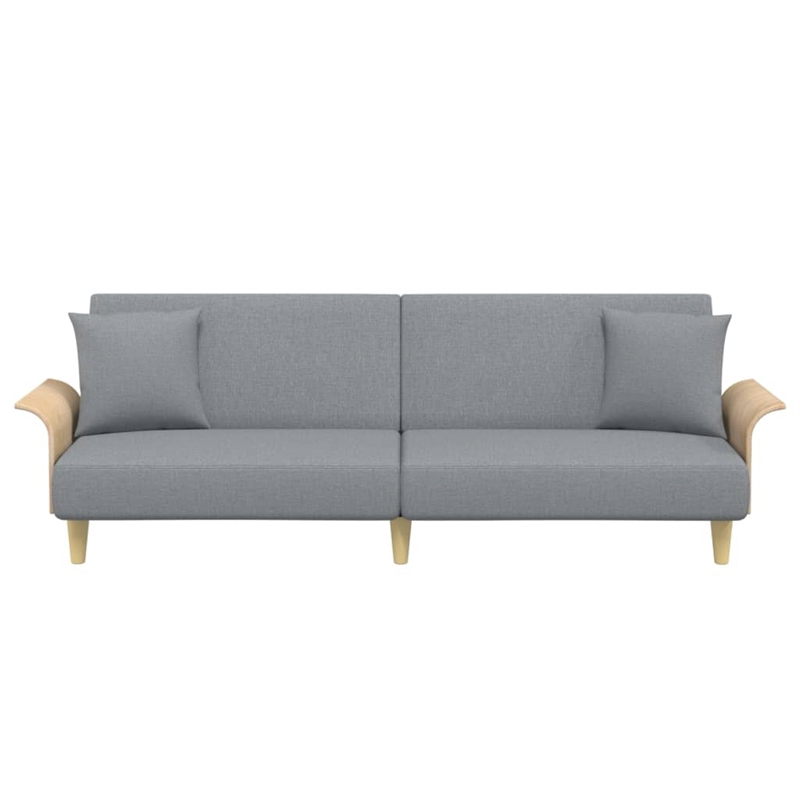 Vidaxl Standard Sleeper Sofa Bed in Light Gray Fabric
