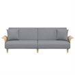 Vidaxl Standard Sleeper Sofa Bed in Light Gray Fabric