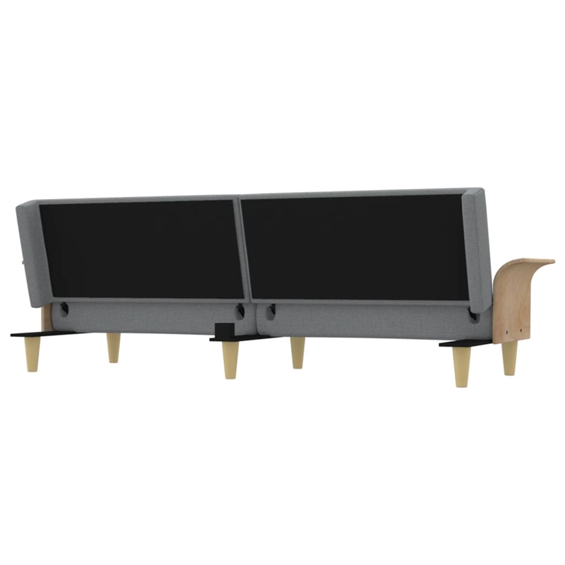 Vidaxl Standard Sleeper Sofa Bed in Light Gray Fabric
