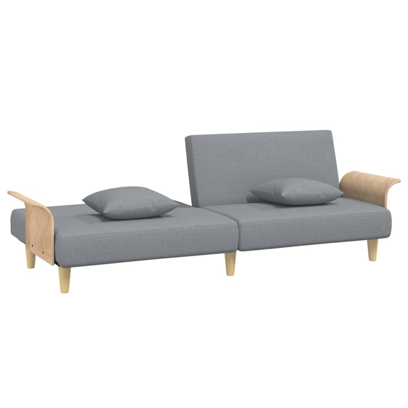 Vidaxl Standard Sleeper Sofa Bed in Light Gray Fabric