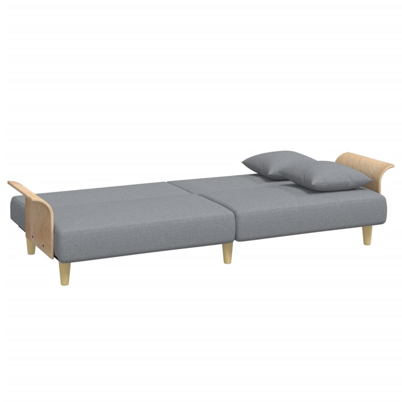 Vidaxl Standard Sleeper Sofa Bed in Light Gray Fabric