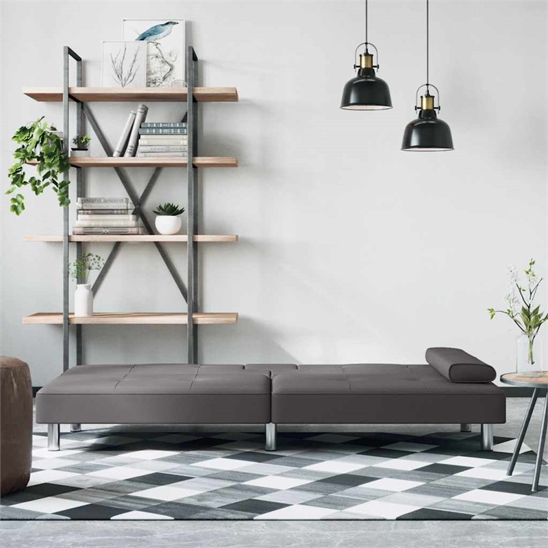 Vidaxl Sleeper Sofa Bed in Gray Fabric