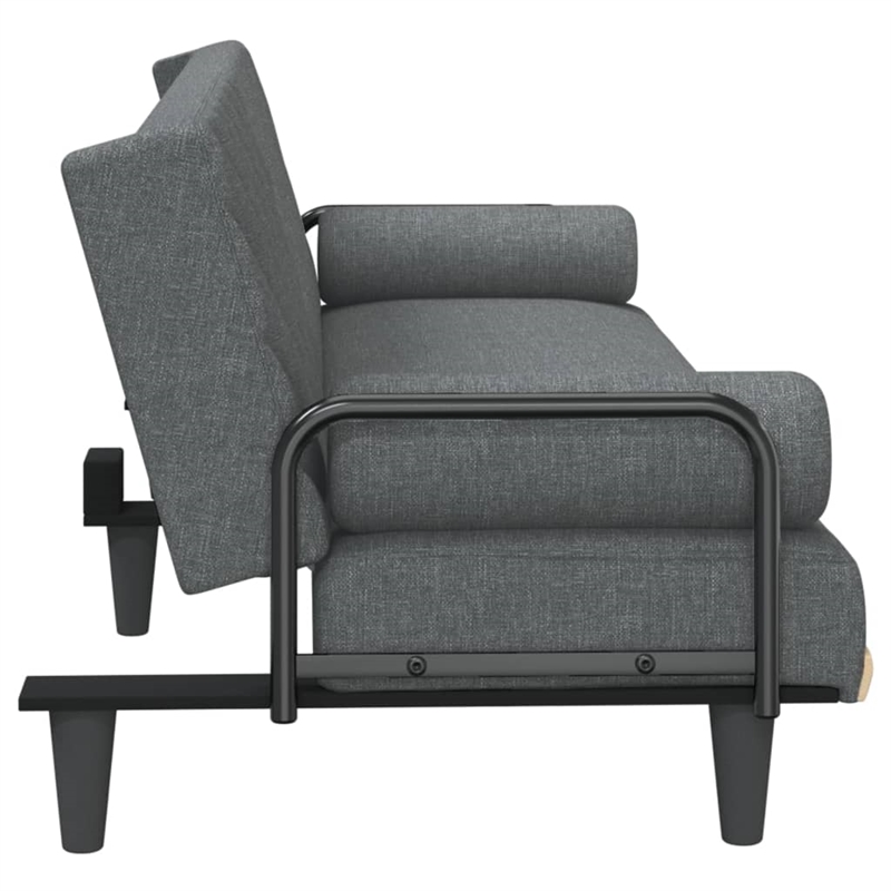 Vidaxlstandard Sofa Bed in Dark Grey Polyester
